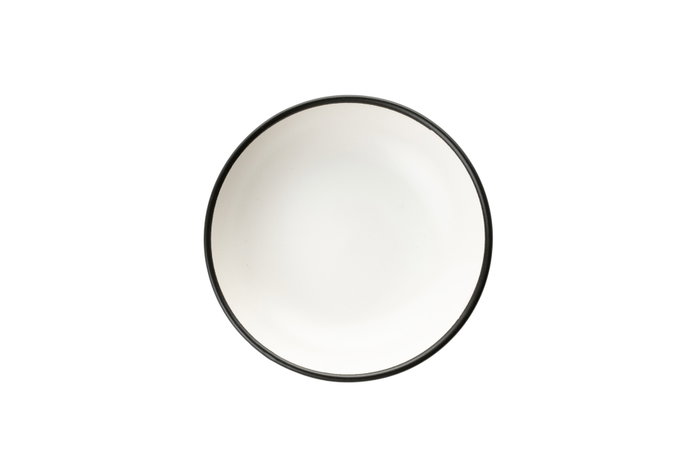 Hermia Juego de desayuno de cerámica de 18 piezas - Blanco y negro